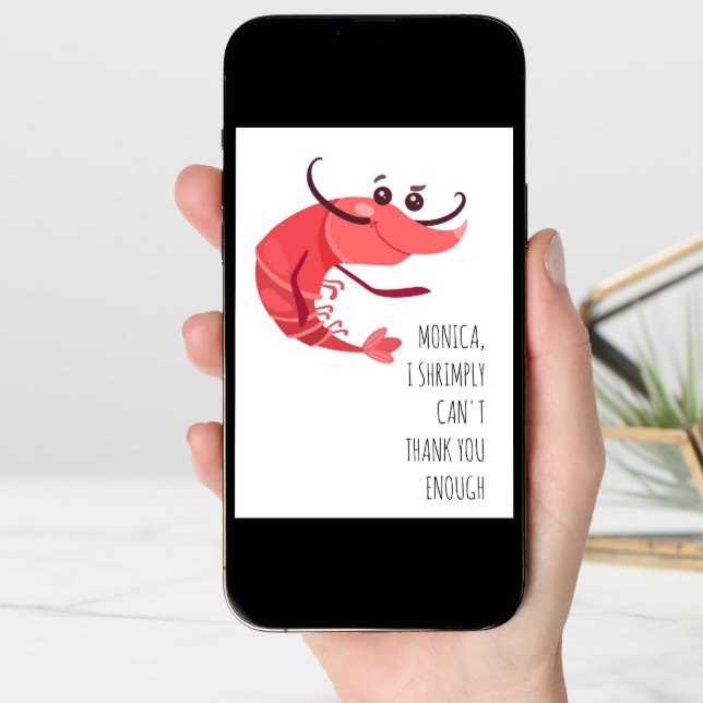 Shrimply Can't Thank you Enough Shrimp Card (Front Digital)