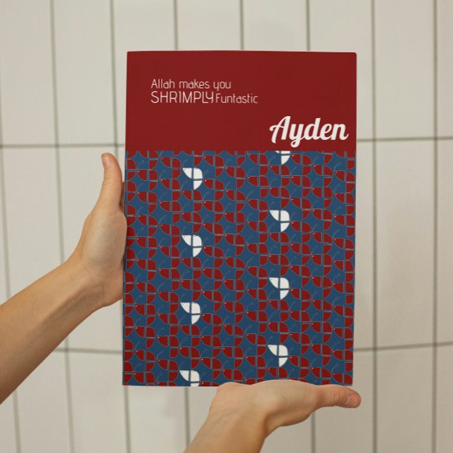 SHRIMPLY Funtastic Retro Blue Red Nursery Custom Poster (Creator Uploaded)