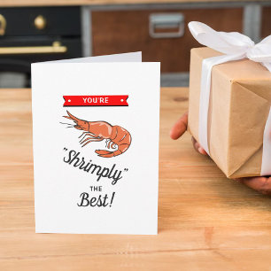 "Shrimply The Best" Funny Whimsy Valentine's Day Card