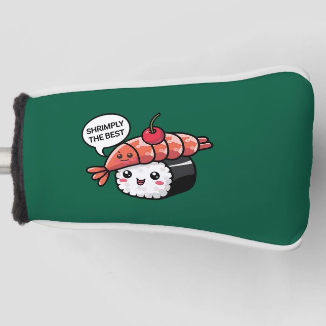 shrimply the best kawaii sushi golf head cover (Front)
