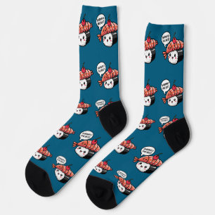 shrimply the best kawaii sushi socks