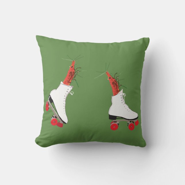 Shrimps on Roller Skates Cushion (Front)