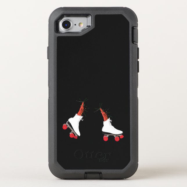 Shrimps on Roller Skates iPhone 7 Defender  Case (Back)