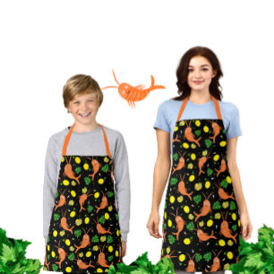 Shrimps pattern apron