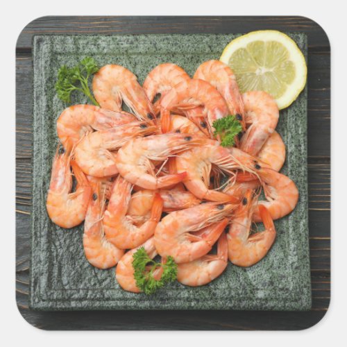 Shrimps Square Sticker