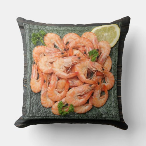 Shrimps Throw Pillow