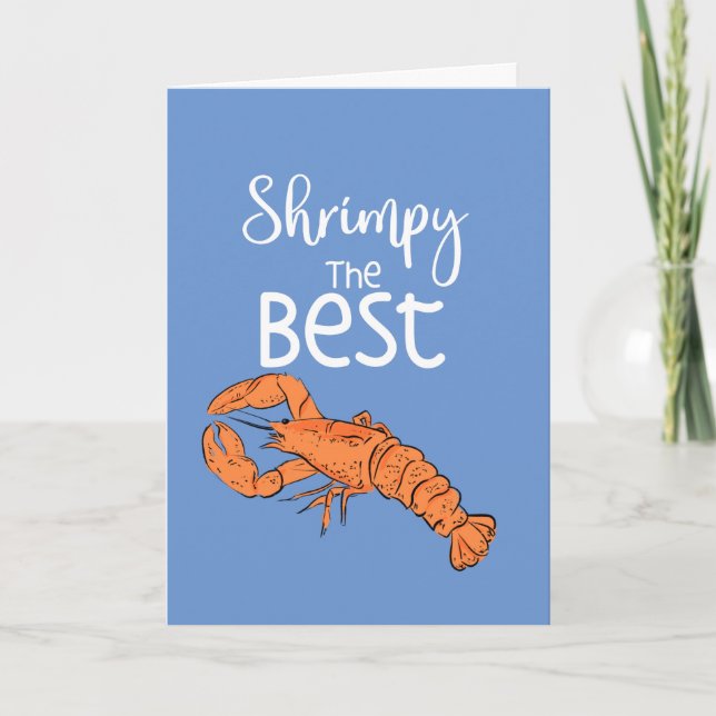 Shrimpy the best lobster christmas thank you  card (Front)