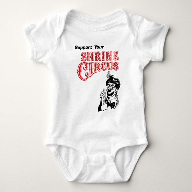 Shrine Circus Clown Baby Bodysuit (Front)