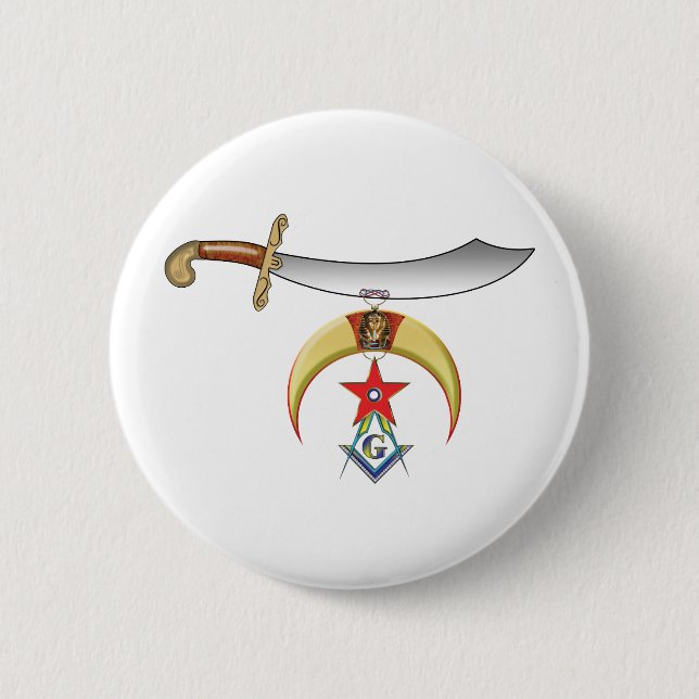 Shrine Mason Pinback Button (Front)
