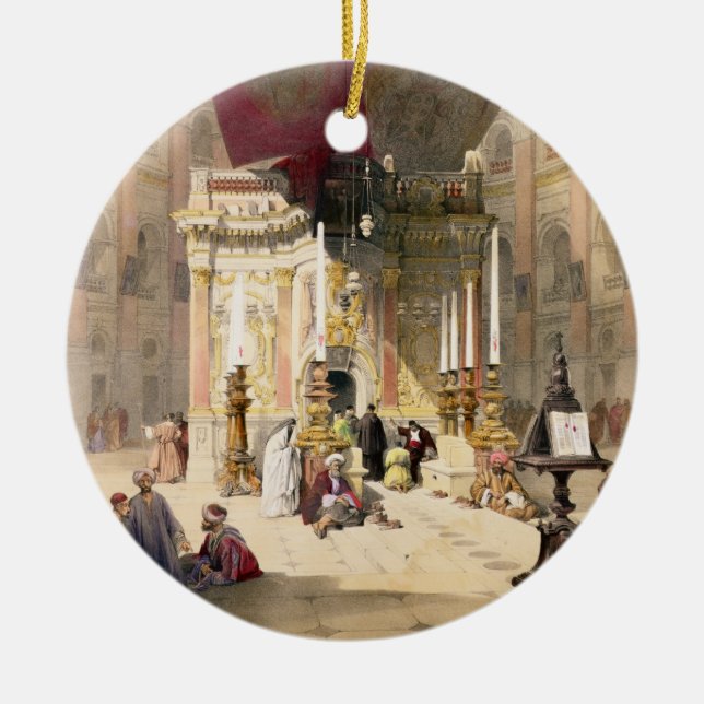 Shrine of the Holy Sepulchre, April 10th 1839, pla Ceramic Ornament (Front)