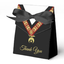 Shriner Jewel Collar Tux Template Party Thank You Favor Boxes