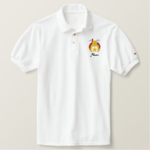 Shriner Logo with personalized name Embroidered Polo Shirt