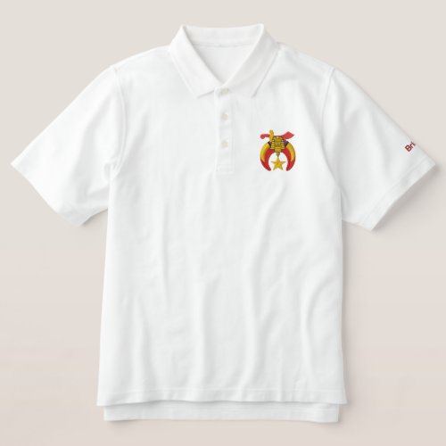 Shriner Logo with personalized name Embroidered Polo Shirt