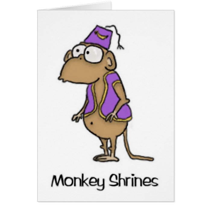 Shriner Monkey Card