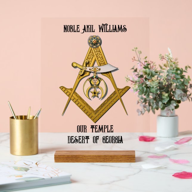 Shriners Acrylic Sign (Wedding)