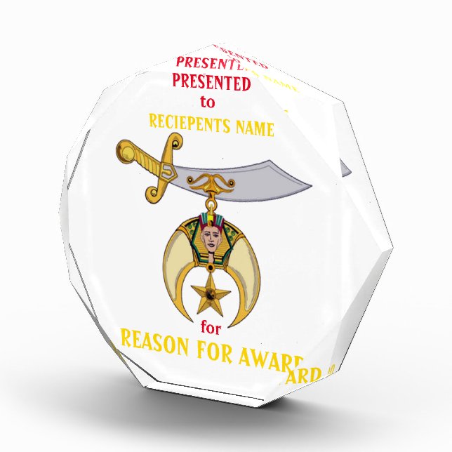 SHRINERS AWARD (Right)