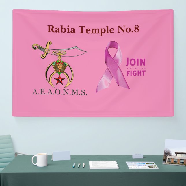 Shriners Breast Cancer Awareness Banner (Tradeshow)