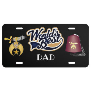 Shriners Dad License Plate