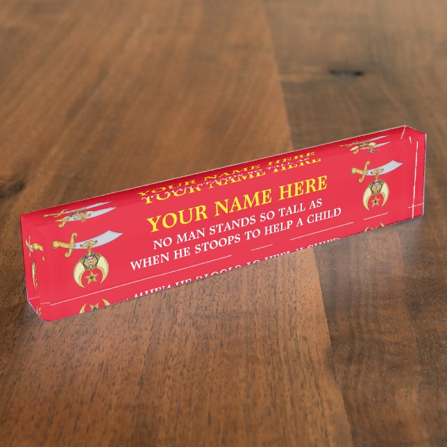 SHRINERS DESK NAME PLATE (Side)