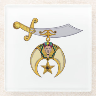 Shriners Glass Coaster
