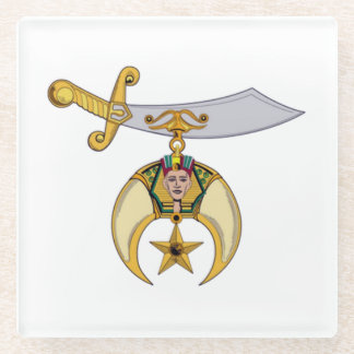 Shriners Glass Coaster