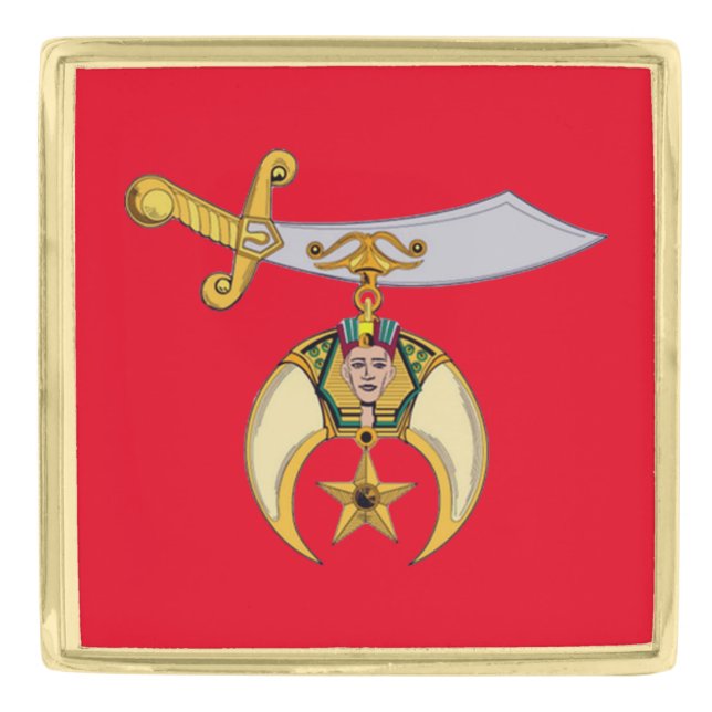 SHRINERS GOLD FINISH LAPEL PIN (Front)