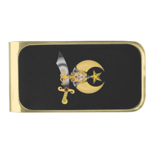 Shriners Gold Finish Money Clip