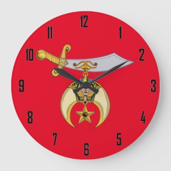 Shriners Large Clock by ALMOUNT at Zazzle