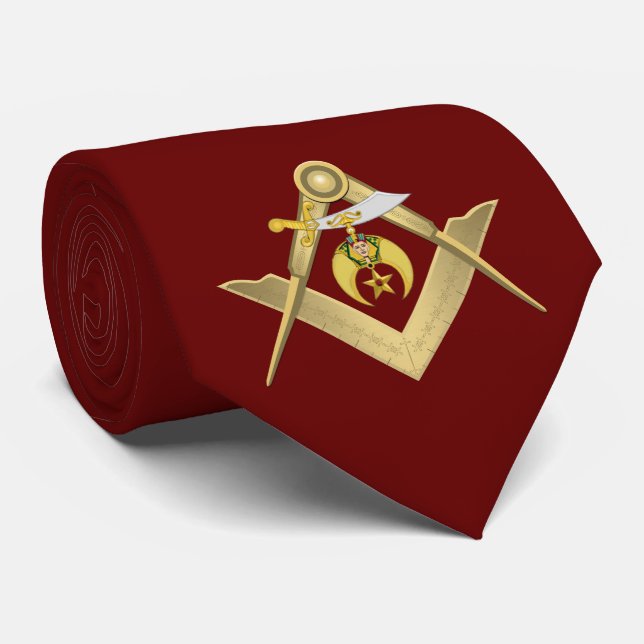 Shriners Masonic Neck Tie (Rolled)
