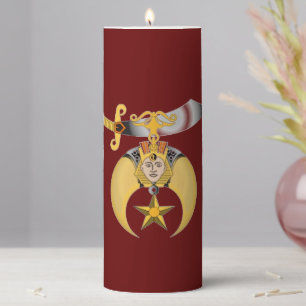 Shriners Pillar Candle