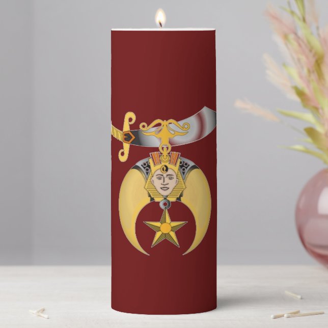 Shriners Pillar Candle (In Situ)