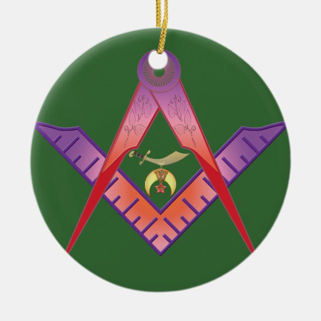 Shriners Roots Ceramic Ornament (Front)