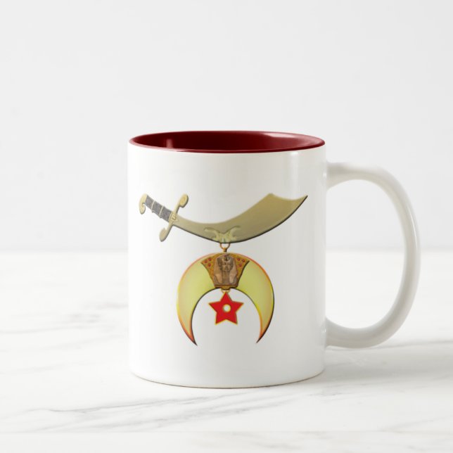 Shriners Scimitar Two-Tone Coffee Mug (Right)