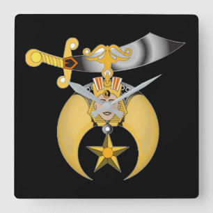 Shriners Square Wall Clock