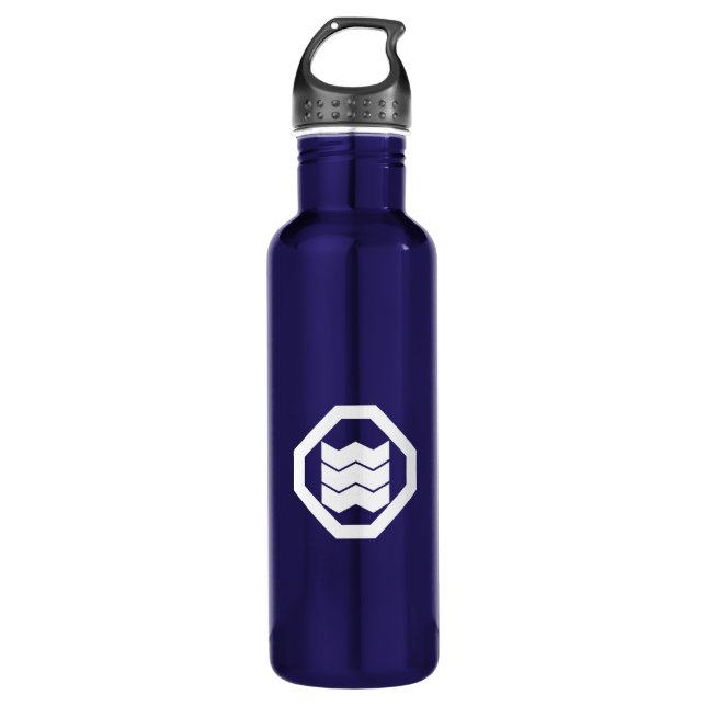 Shrinkage-shaped Kanji for three on tray Stainless Steel Water Bottle (Front)
