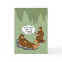 Shrink's Office Funny Sasquatch Cartoon Custom Card Shrink's Office Funny Sasquatch Cartoon Custom Card