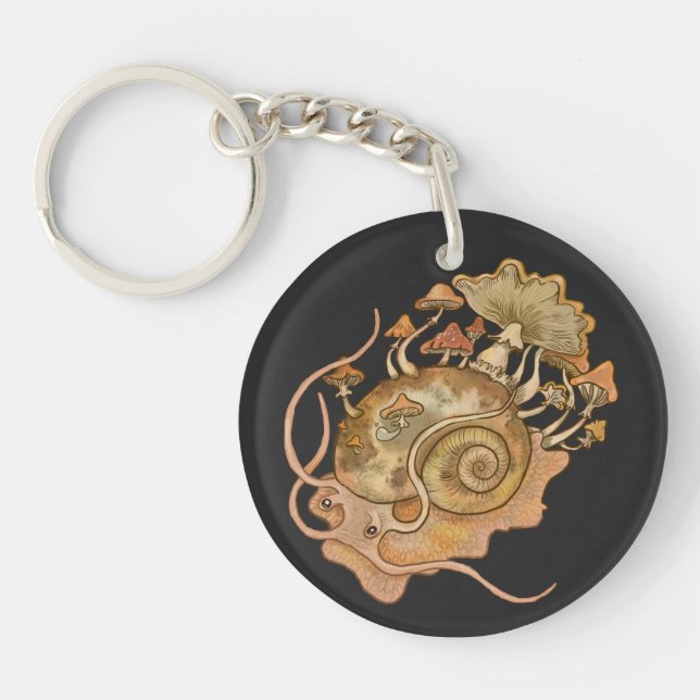 Shroom Snail Keychain (Front)