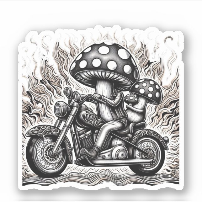 Shroomed Skeleton Cruise Sticker (Front)