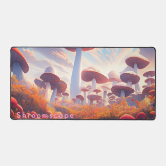 Shroomscape Whimsical Mushroom Field Desk Mat
