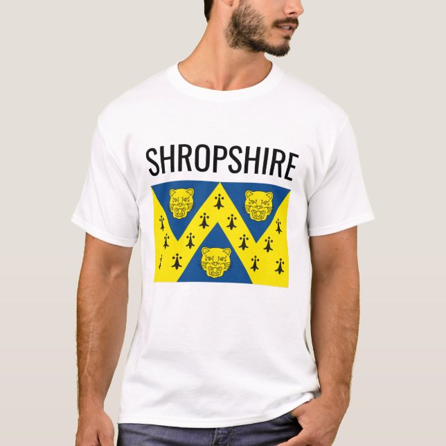 Shropshire // English County Flag T-Shirt (Front)