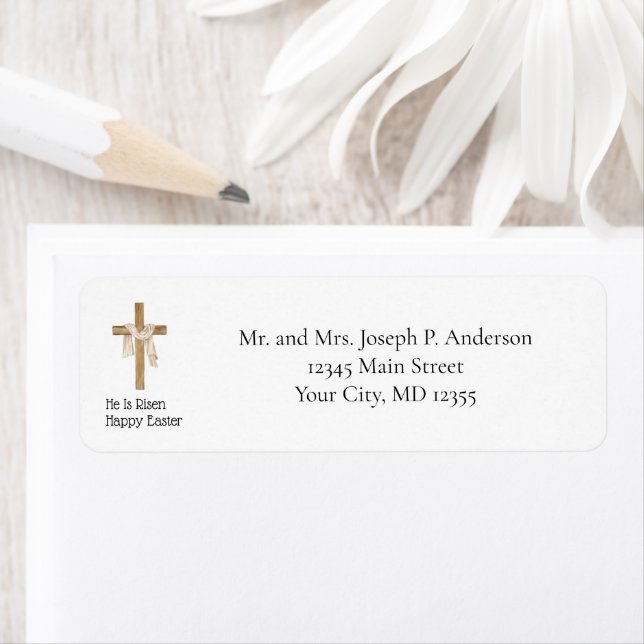 Shroud of Turin Easter Cross Religious Christian Label (Insitu)