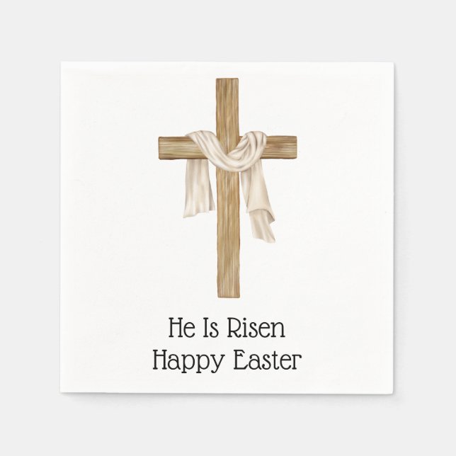 Shroud of Turin Easter Cross Religious Christian Napkins (Front)