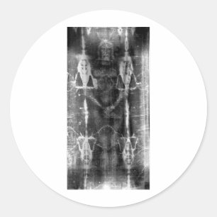 Shroud of Turin, Frontal View Negative Classic Round Sticker