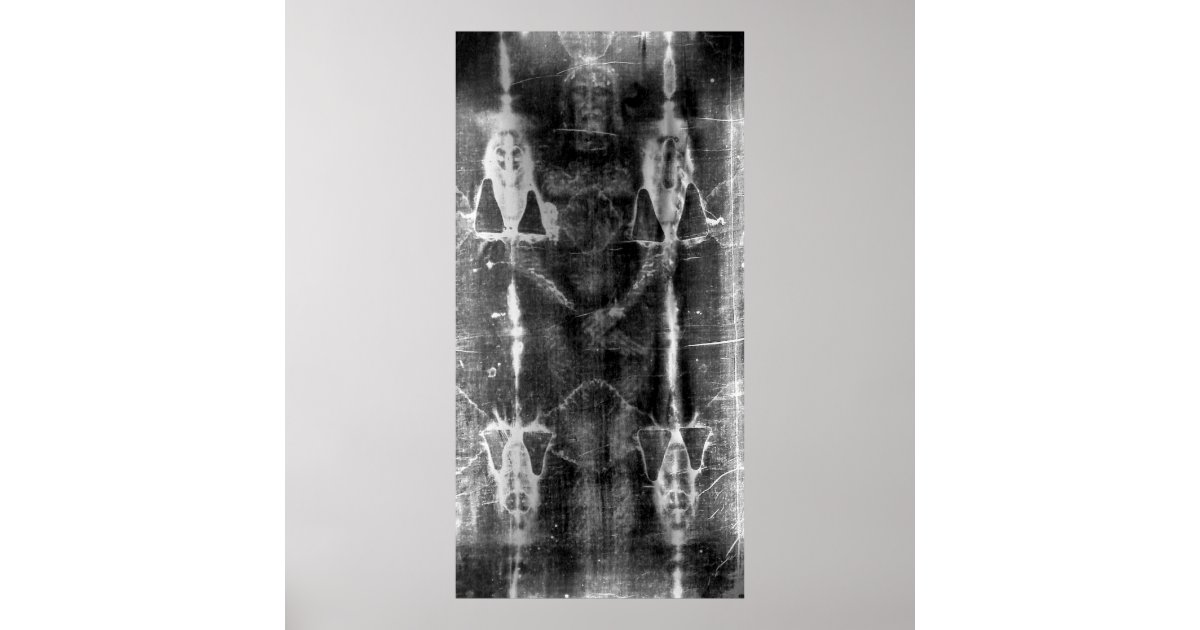 Shroud of Turin, Frontal View Negative Poster | Zazzle.com