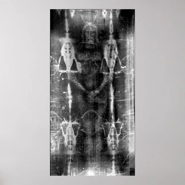 Shroud of Turin, Frontal View Negative Poster | Zazzle