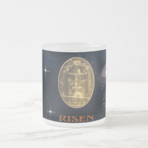 Shroud of Turin Frosted Glass Coffee Mug
