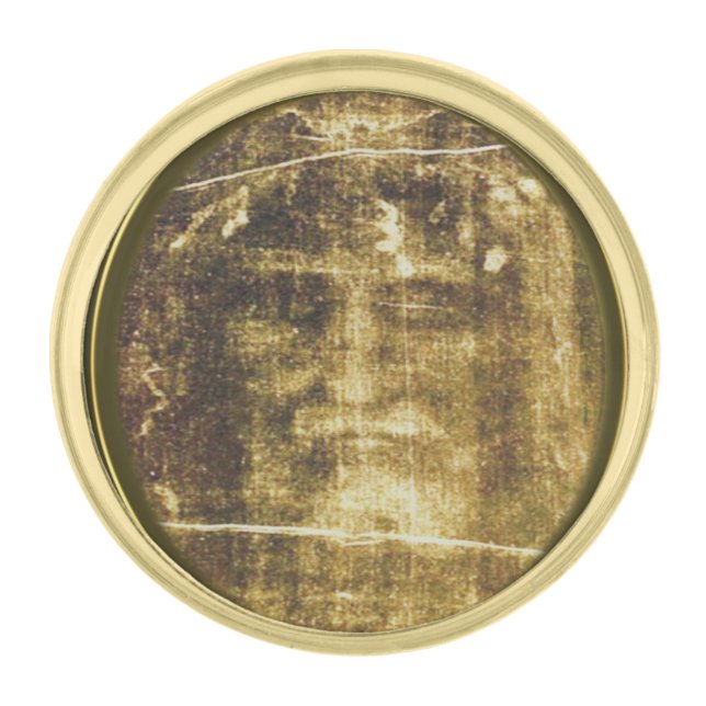 Shroud of Turin Gold Finish Lapel Pin (Front)