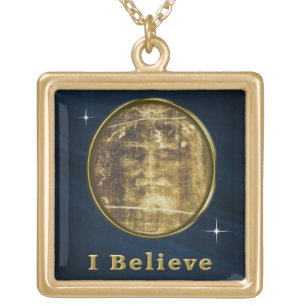 Shroud of Turin Gold Plated Necklace