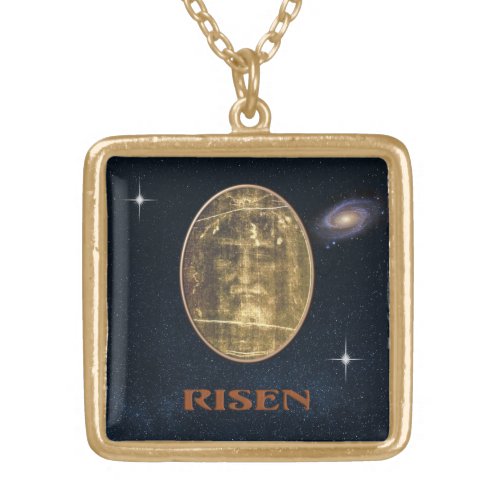 Shroud of Turin Gold Plated Necklace