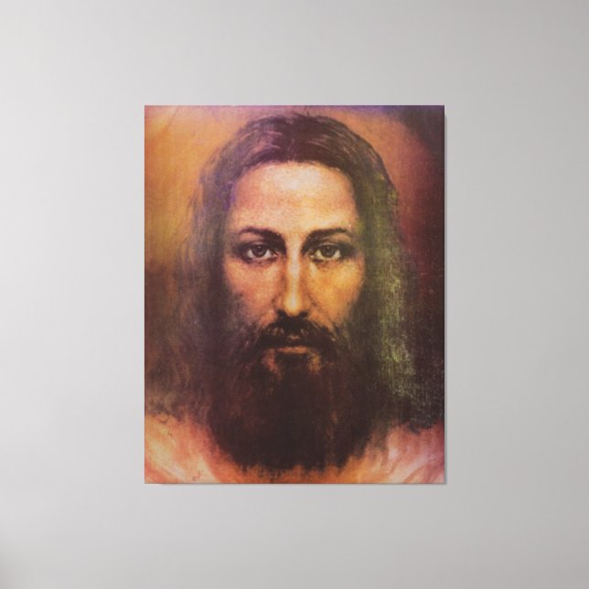 Shroud of Turin Jesus Christ face, Holy Face Canvas Print (Front)